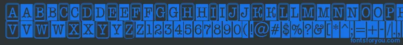 AOldtypernrcmcmb2 Font – Blue Fonts on Black Background