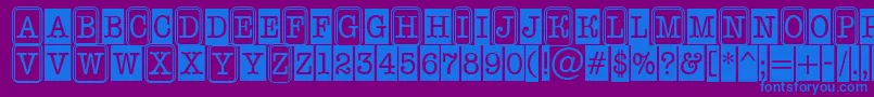 Шрифт AOldtypernrcmcmb2 – синие шрифты на фиолетовом фоне
