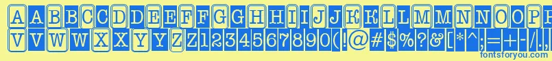 AOldtypernrcmcmb2 Font – Blue Fonts on Yellow Background