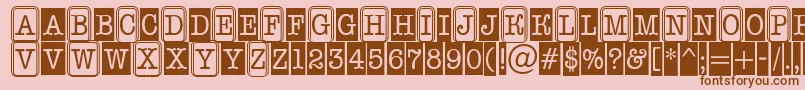 AOldtypernrcmcmb2 Font – Brown Fonts on Pink Background