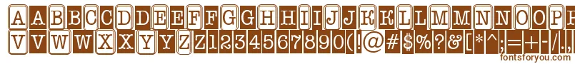 AOldtypernrcmcmb2-fontti – ruskeat fontit valkoisella taustalla