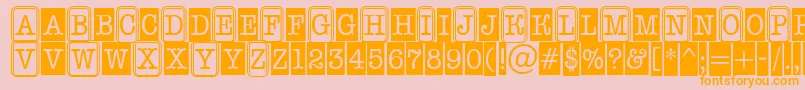 AOldtypernrcmcmb2 Font – Orange Fonts on Pink Background