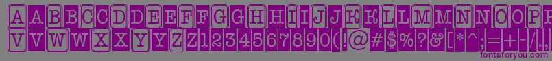 AOldtypernrcmcmb2-Schriftart – Violette Schriften auf grauem Hintergrund