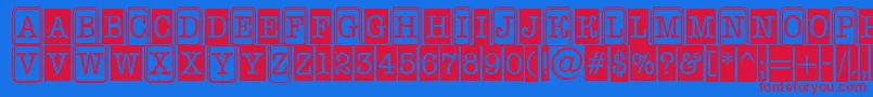 AOldtypernrcmcmb2 Font – Red Fonts on Blue Background