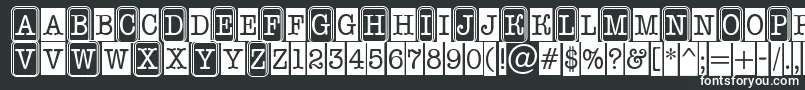 AOldtypernrcmcmb2-Schriftart – Weiße Schriften auf schwarzem Hintergrund