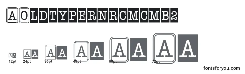AOldtypernrcmcmb2 Font Sizes