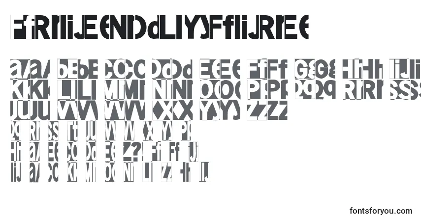 A fonte Friendlyfire – alfabeto, números, caracteres especiais