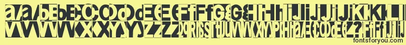 Friendlyfire Font – Black Fonts on Yellow Background