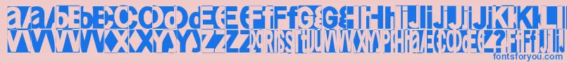 Friendlyfire Font – Blue Fonts on Pink Background