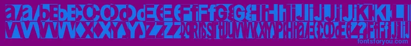 Friendlyfire Font – Blue Fonts on Purple Background