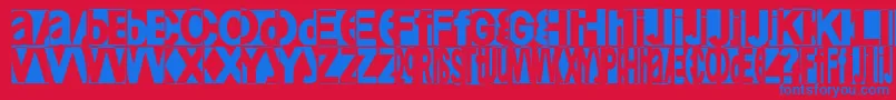 Friendlyfire Font – Blue Fonts on Red Background