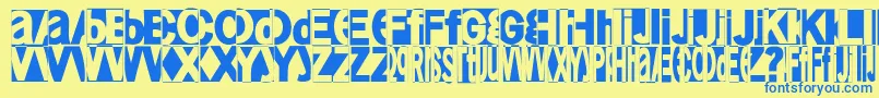 Friendlyfire Font – Blue Fonts on Yellow Background