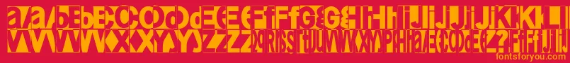 Friendlyfire Font – Orange Fonts on Red Background