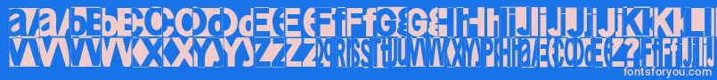 Friendlyfire Font – Pink Fonts on Blue Background