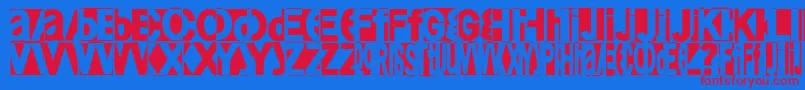 Friendlyfire Font – Red Fonts on Blue Background