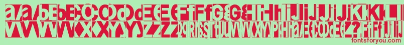 Friendlyfire Font – Red Fonts on Green Background