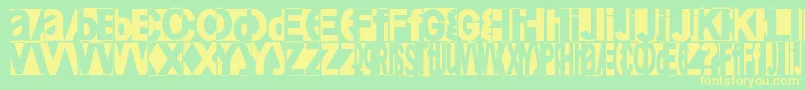 Friendlyfire Font – Yellow Fonts on Green Background