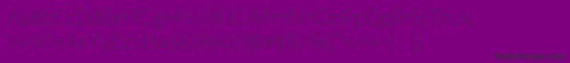 AlegreyasansThin Font – Black Fonts on Purple Background