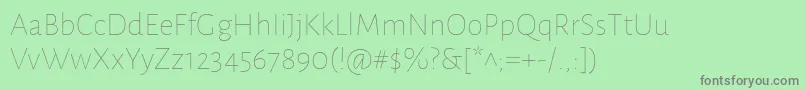 AlegreyasansThin Font – Gray Fonts on Green Background
