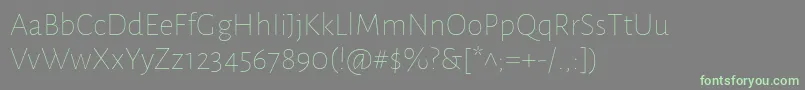 AlegreyasansThin Font – Green Fonts on Gray Background