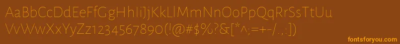 Шрифт AlegreyasansThin – оранжевые шрифты на коричневом фоне