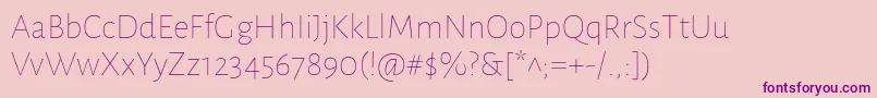 AlegreyasansThin Font – Purple Fonts on Pink Background