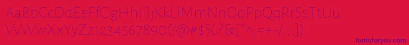 AlegreyasansThin Font – Purple Fonts on Red Background