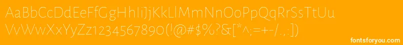 AlegreyasansThin Font – White Fonts on Orange Background