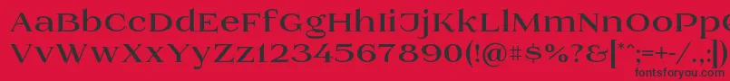 フォントPrida01black – 赤い背景に黒い文字