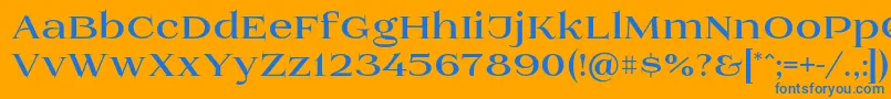 Prida01black Font – Blue Fonts on Orange Background