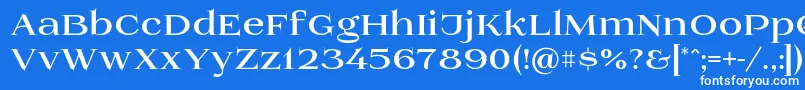 フォントPrida01black – 青い背景に白い文字