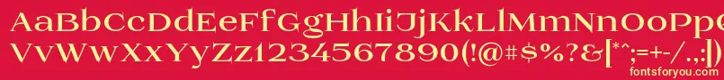 Prida01black-Schriftart – Gelbe Schriften auf rotem Hintergrund