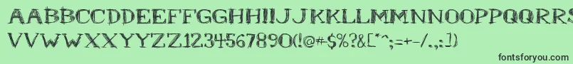 Mr.B Font – Black Fonts on Green Background