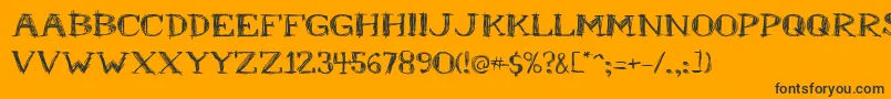 Mr.B Font – Black Fonts on Orange Background