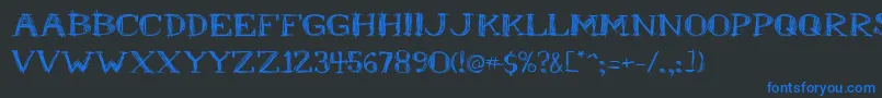 Mr.B Font – Blue Fonts on Black Background