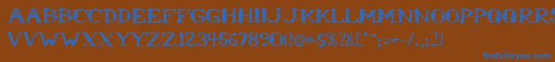 Mr.B Font – Blue Fonts on Brown Background