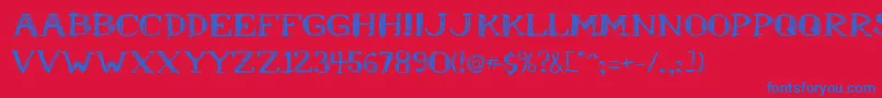 Mr.B Font – Blue Fonts on Red Background
