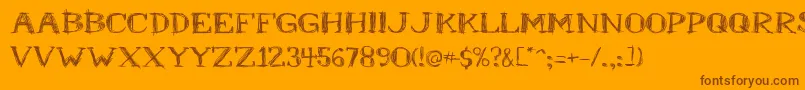 Mr.B Font – Brown Fonts on Orange Background