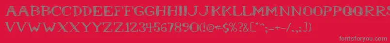 フォントMr.B – 赤い背景に灰色の文字