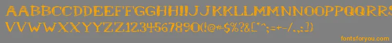 Mr.B Font – Orange Fonts on Gray Background