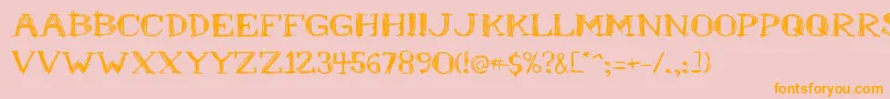 Mr.B Font – Orange Fonts on Pink Background