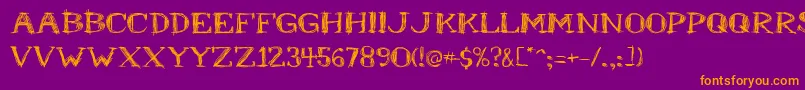 Mr.B Font – Orange Fonts on Purple Background