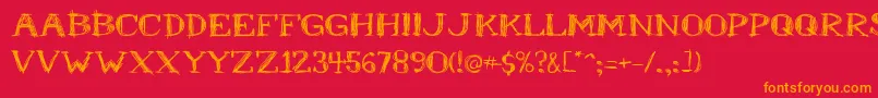 Mr.B Font – Orange Fonts on Red Background