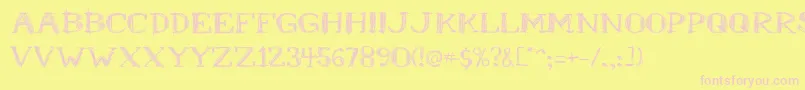 Mr.B Font – Pink Fonts on Yellow Background
