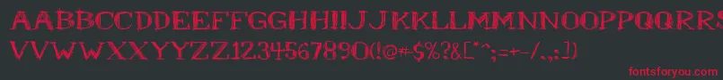 Mr.B Font – Red Fonts on Black Background