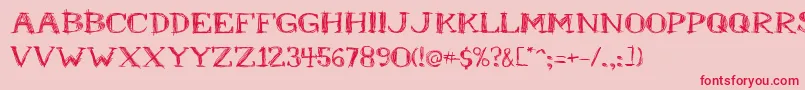 Mr.B Font – Red Fonts on Pink Background