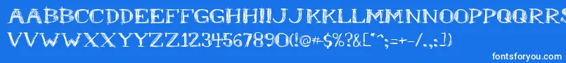 Mr.B Font – White Fonts on Blue Background