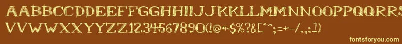 Mr.B Font – Yellow Fonts on Brown Background
