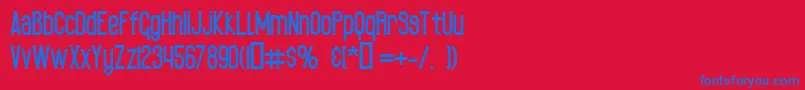 BlackSpoonР™xTraBold Font – Blue Fonts on Red Background