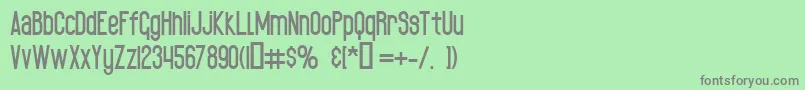 Fonte BlackSpoonР™xTraBold – fontes cinzas em um fundo verde